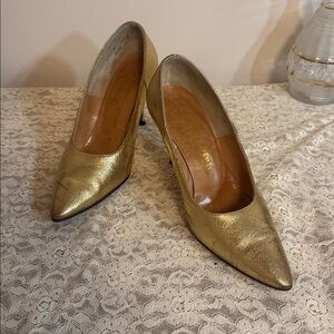 Elegant Gold Women's Heels